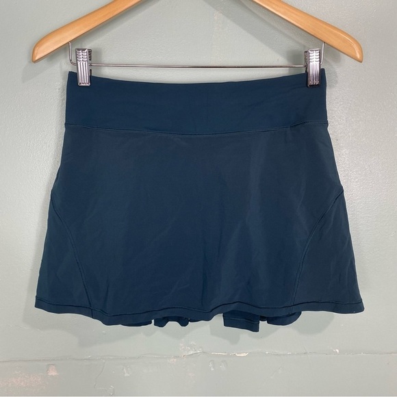 Lululemon Circuit Breaker Skirt Nocturnal Teal Skort Sz 4 W8805T Tall 15” - Picture 2 of 6